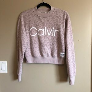 Calvin Klein mauve leopard print sweatshirt